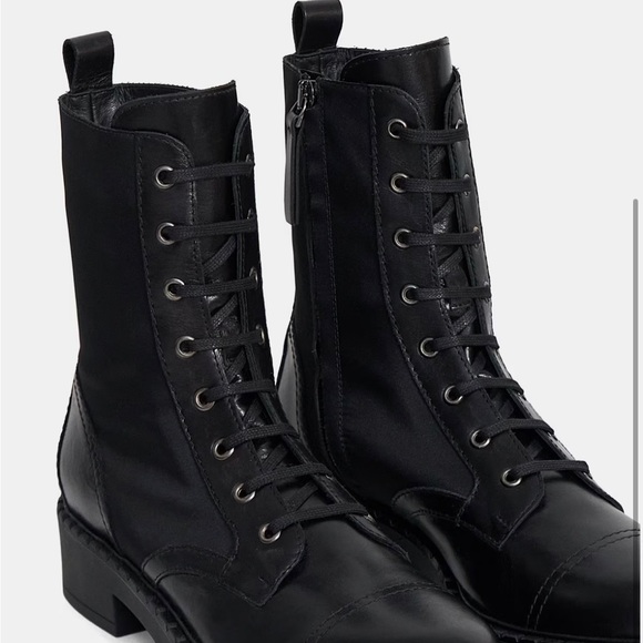 Theory leather + nylon boots - Picture 3 of 13